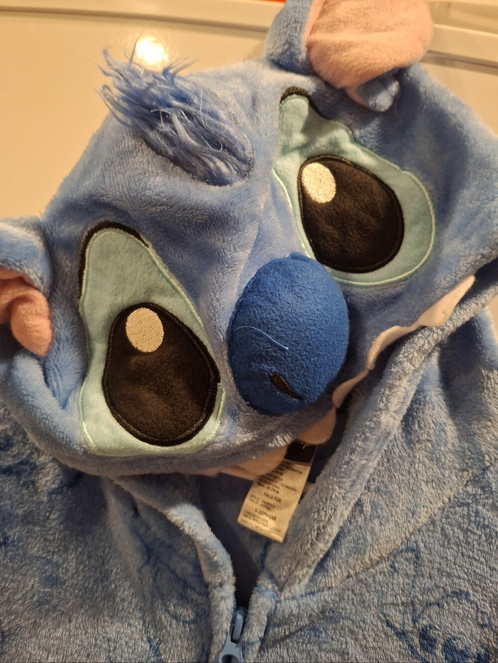 Disney Light Blue Stitch Plush Zip-Front Sleep Sack